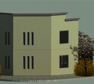 Render 3D fachada Cipolletti